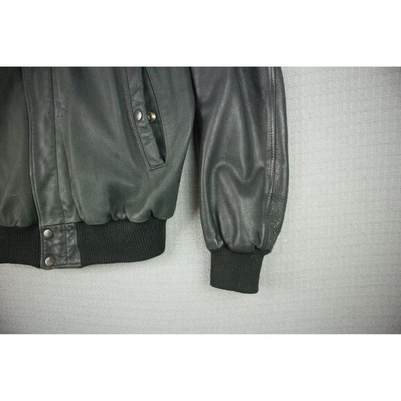 Roots Black Leather Jacket - Picture 5 of 8
